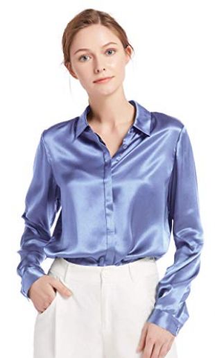 lilysilk - Blue Silk Blouse