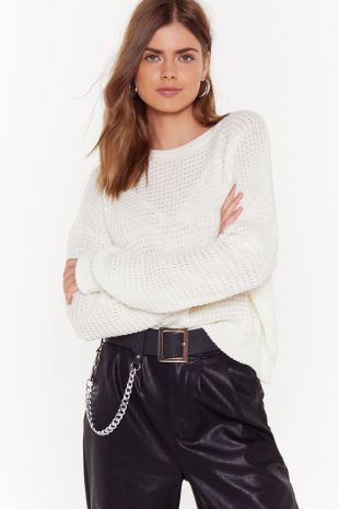Pull ample à manches bouffantes J'en ai ras-du-cou