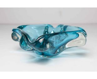 Murano blue turqoise ashtray