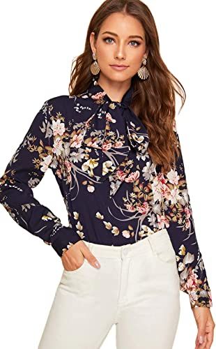 floerns - Bow Tied Neck Blouse