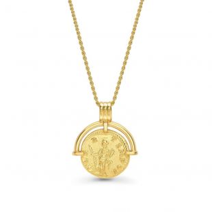 Gold Roman Arc Coin Necklace