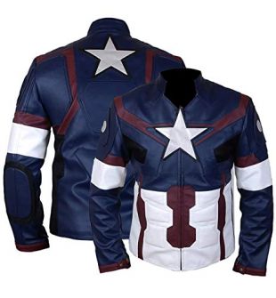 Age of Ultron Celebrity Chris Evans Captain America Stylish Superhero Costume Jacket for Mens