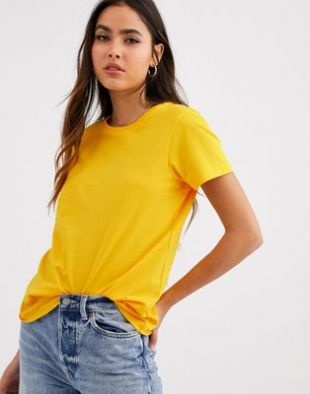 Asos - ultimate organic cotton crew neck t-shirt in yellow