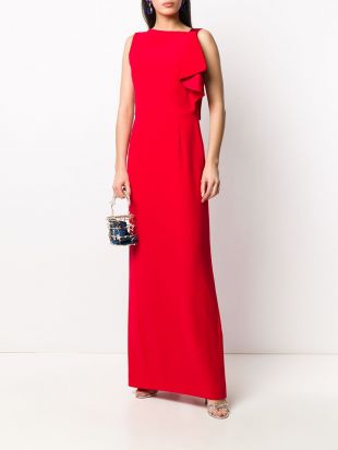 Emporio Armani Robe Longue à Col v Au Dos