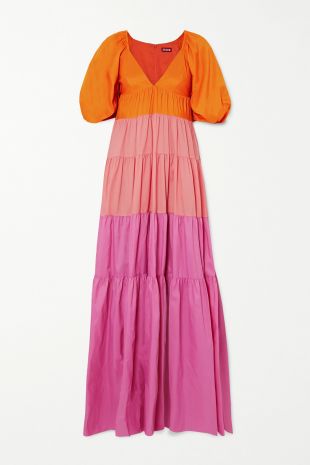 An Affordable Colorblock Tiered Maxi - Style Charade