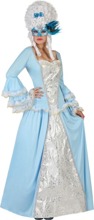 Déguisement princesse baroque bleue femme