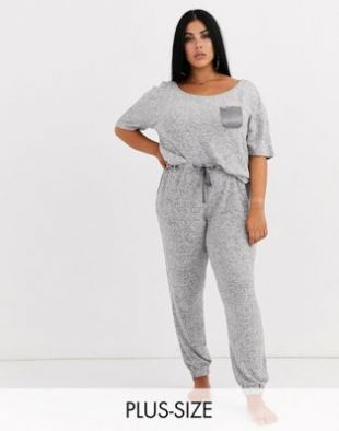 Pantalon confort - Gris chiné