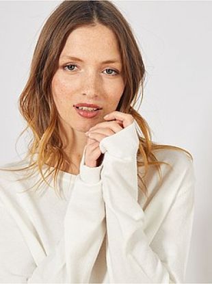 Pull court en maille fine unie