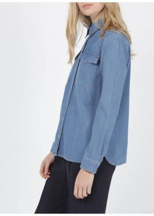 CHEMISE EN JEAN  DENIM MOYEN UNI