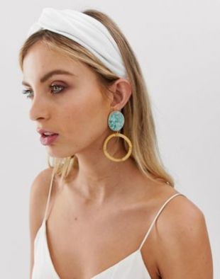 Bandeau plissé à détail noué - Blanc