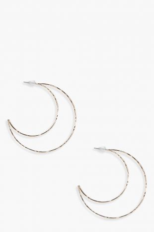 Boucles d’oreilles créoles lune
