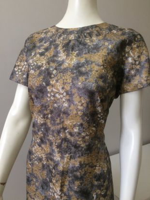 Original vintage 50s 60s Dress, Floral ,2X Size ,Wiggle Pencil ,Pinup Rockabilly