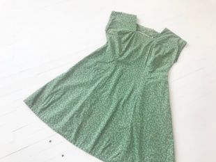 vintage Feedsack Tiny Floral Print Cotton Dress