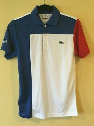 NWT Lacoste Men's Color block 100% Polyester ultra dry Tennis polo  | eBay