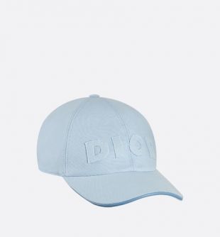 DIOR AND DANIEL ARSHAM Baseball Cap Light Blue Cotton