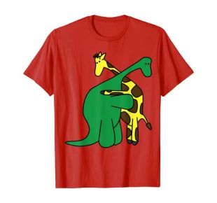 Dinosaur and Giraffe t-shirt worn by 