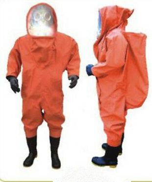 Unbranded - Medium Type Chemical Protective Suit Orange 0.45 0.65mm 