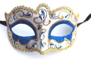 Bleu et or SwirlMasquerade masque