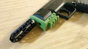 Airsoft3D Alien Menace Flash Hider (PE) pour Airsoft Pistol Rifle Guns - Muzzle Suppressor - Air Gun Barrel