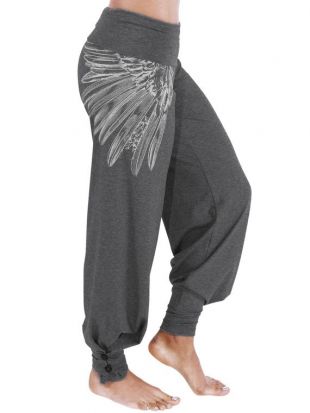 Pantalon de yoga Style Harem avec ceinture pliante
