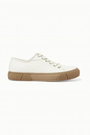 both - White Coated-canvas sneakers