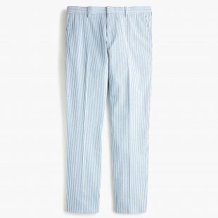 Ludlow Slim-fit unstructured pant in stretch seersucker