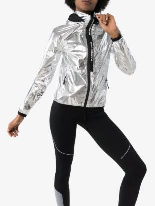 Paco Rabanne Metallic zip-front Track Jacket