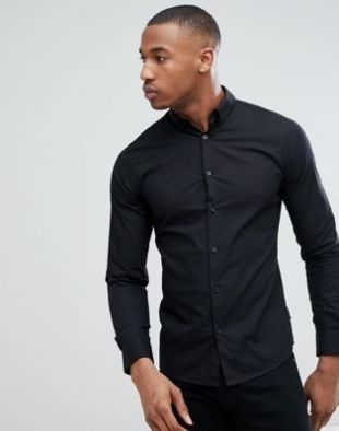 Only & Sons - Chemise ajustée stretch en popeline