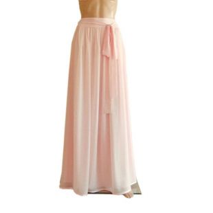 Jupe blush Pink Floor Length. Jupe Blush Pink Bridesmaid. Jupe Maxi. Longue jupe Chiffon.