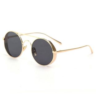 Londres - Retro Round Circle vintage John Lennon Style Fashion Designer Lunettes de soleil pour hommes et femmes
