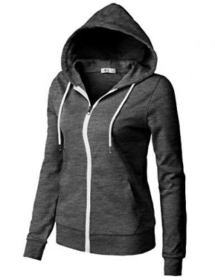 H2H Women's Sport Long Sleeve Zipup Hoodie Charcoal US M/Asia M (CWOHOL030)