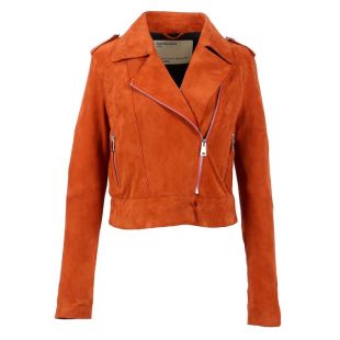 Blouson court zippé cuir de chèvre ZULINA