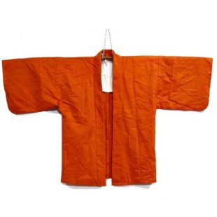 vintage japonais hanten haori veste cardigan kimono veste orange taille s’adapte L