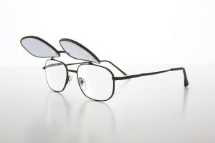 Lunettes de lecture noires / Lentilles colorées fumées Flip Up Lunettes de soleil / 3.25 / 3.75 Diopters - Flick