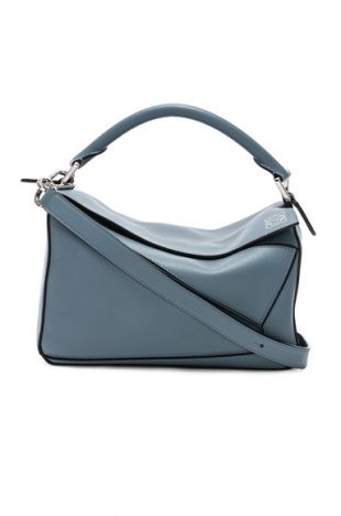 Loewe Puzzle Small Bag in Stone Blue