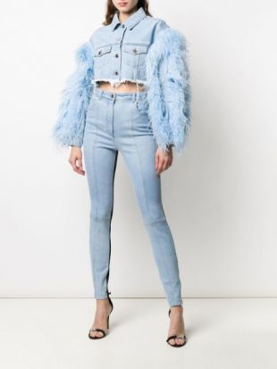 Zara Contrast Trim Seamed Straight Cut Blazer worn by Venetia (Jade Payton)  as seen in Glamorous (S01E08)