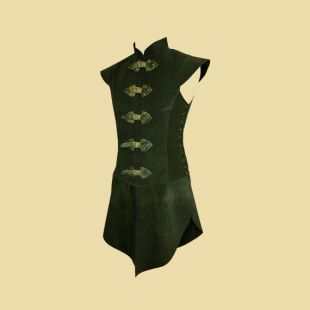 Surcoat for men, made of leather, Larp, Fantasy, medieval Tunic