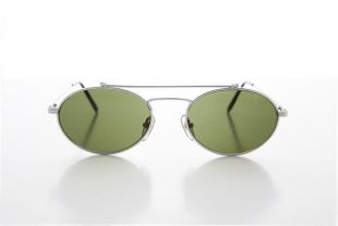 Élégant aviateur ovale / Cadre métallique / Barre de sourcils / Cadre de qualité optique - Russ