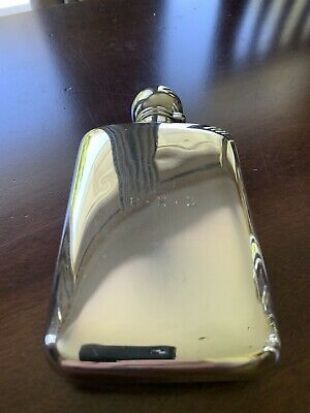 Antique English Sterling Silver Hip Flask - Monogrammed “R.H.B”