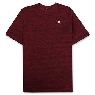 Big and Tall Mens t Shirts Active Performance Moisture Wicking Technology Maroon Heather 3X