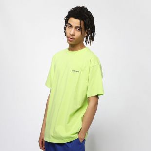 Carhartt WIP S/S Script Embroidery T-Shirt lime/black T-shirts sur SNIPES