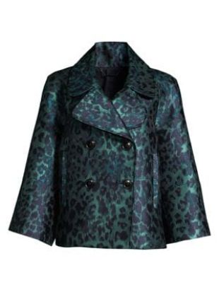 Edna Leopard-Print Lacquard Jacket