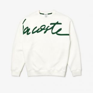 Sweatshirt unisexe Lacoste LIVE en molleton texturé avec signature