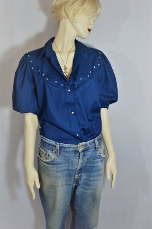 Chemise Western Express XXL Bleue – Style Western Authentique Pour Homme
