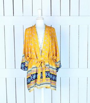 Tribal floral paisley boho imprimé kimono cardigan/boho couvrir le festival top/blouse/sml/plus taille/une taille