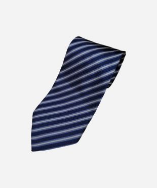 Soie Cravate rayée Bleu Made In Italy vintage Luxe Solide Mens Necktie Cadeau Pour lui Mari Papa Père