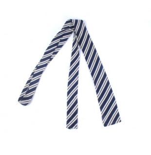 vintage 20s Tie - 20s Necktie - 20s Cravat - 20s Knit Necktie - 20s Art Déco Tie - 1920s Necktie - 20s Striped Necktie - 20s Blue White Tie