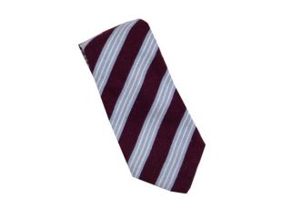 vintage Cotton Striped Tie / Stripy / Baby Blue, Bourgogne, Blanc / 1990s / Bouvy co