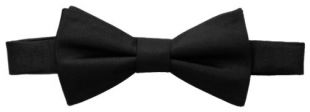 Men's Core Solid Bow Tie, Black, One Size