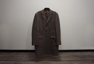 Tweed Trench Coat - 43 Régulier - Herringbone Black/Brown
